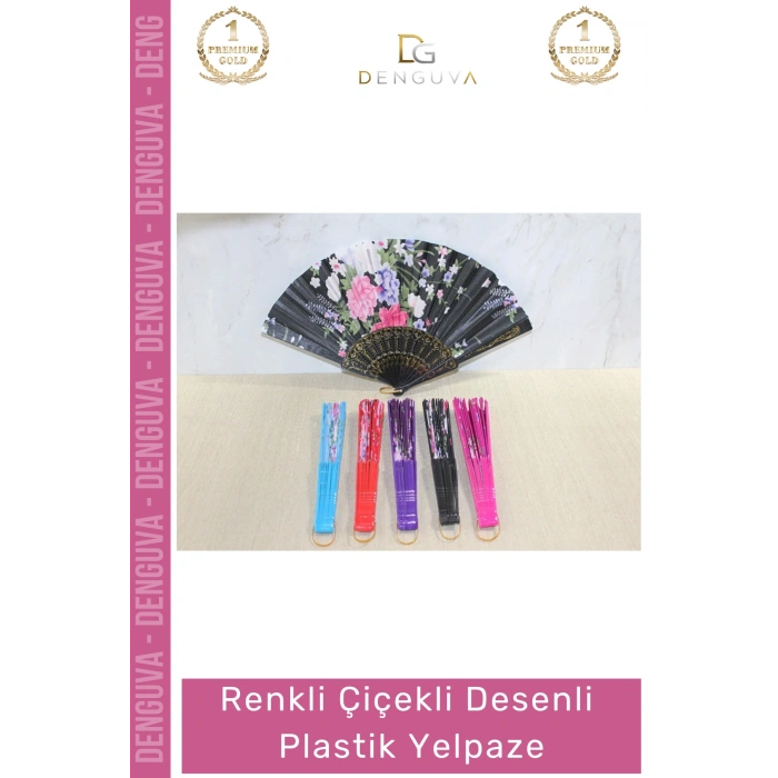 #Yelpaze Çiçekli Desenli Katlanabilir Estetik Dayanıklı Hafif Modern Dans Gösteri Şık Plastik Yelpaze