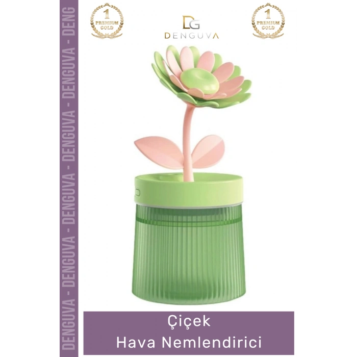 #HavaNemlendirici Estetik Tasarım USB Taşınabilir Dekoratif Masa Üstü Lambalı Çiçek Hava Nemlendirici