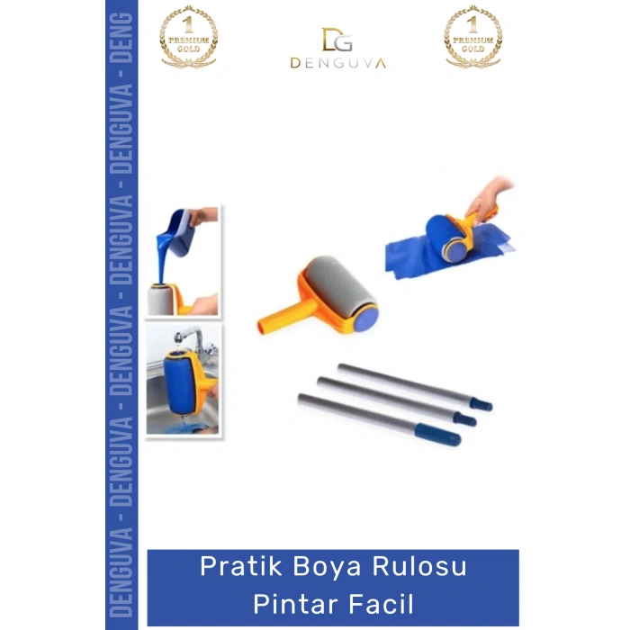 #BoyaRulosu Profesyonel Pratik Akıllı Damlatmaz Duvar Tavan Boyama Seti Boya Rulosu Pintar Facil