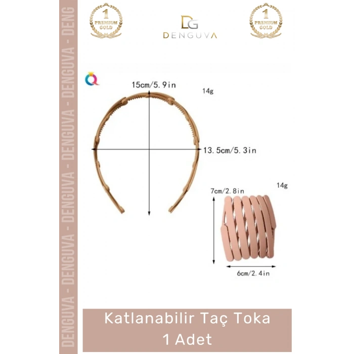 #TaçToka Modern Şık Pratik Saç Aksesuarı Kompakt Hafif Dayanıklı Zarif Katlanabilir Taç Toka