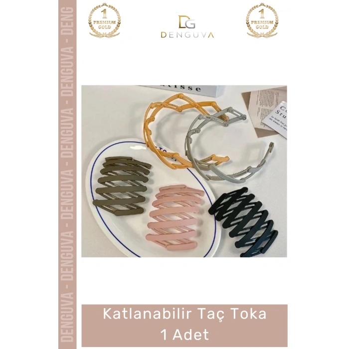 #TaçToka Modern Şık Pratik Saç Aksesuarı Kompakt Hafif Dayanıklı Zarif Katlanabilir Taç Toka