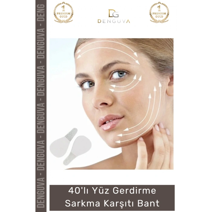 #GermeBandı Yüz Gerdirme Bandı Estetik Görünüm Sunan Sıkılaştırıcı Şeffaf Sarkma Karşıtı - 40 Adet
