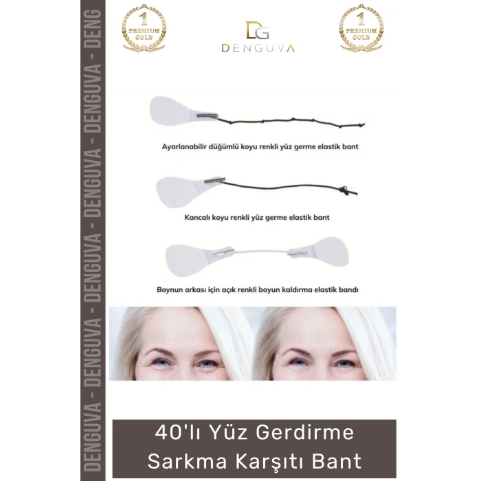 #GermeBandı Yüz Gerdirme Bandı Estetik Görünüm Sunan Sıkılaştırıcı Şeffaf Sarkma Karşıtı - 40 Adet