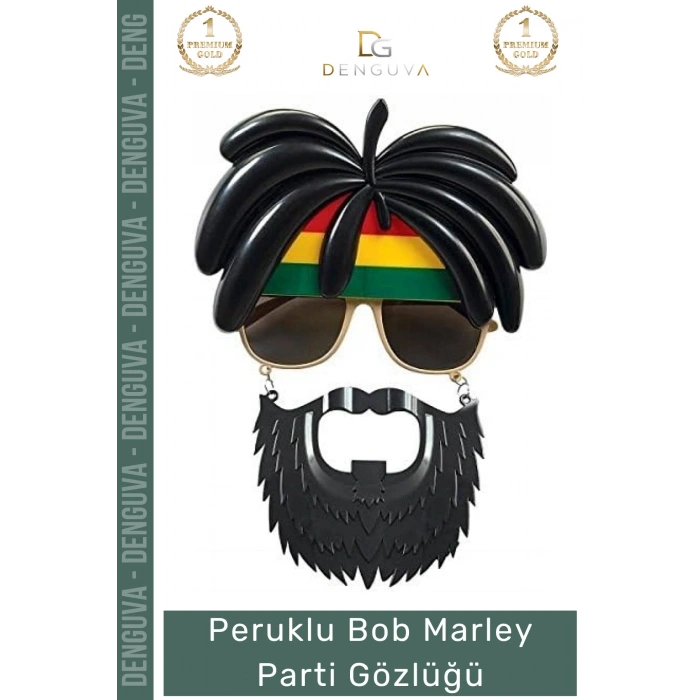 #Gözlük Rasta Peruklu Kostüm Aksesuarı Eğlence Temalı Reggae Stil Tasarım Bob Marley Parti Gözlüğü
