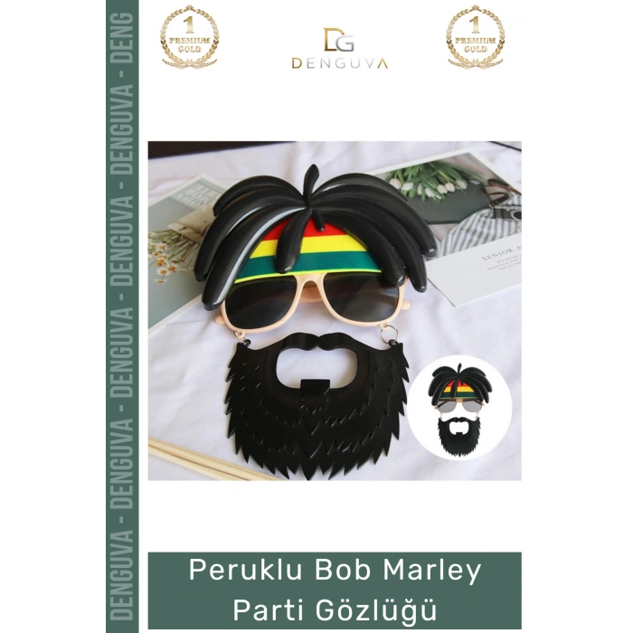 #Gözlük Rasta Peruklu Kostüm Aksesuarı Eğlence Temalı Reggae Stil Tasarım Bob Marley Parti Gözlüğü