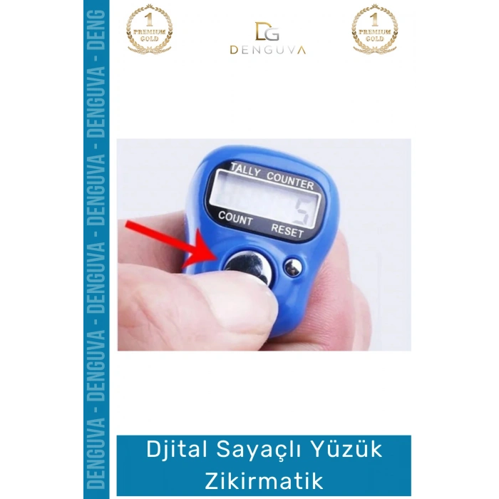 #Zikirmatik Dijital Sayaçlı Şeffaf Silikon Kordonlu Pratik Renkli Ayarlanabilir Yüzük Zikirmatik