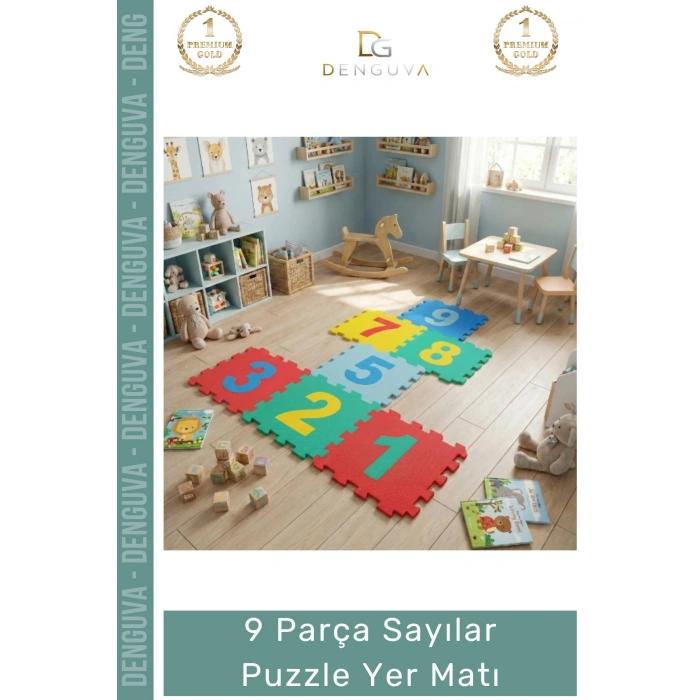 #Puzzle 9 Parça Eğitici Yumuşak Eva Rakamlı Çocuk Oyun Alanı Koruyucu Sayılar Puzzle Yer Matı