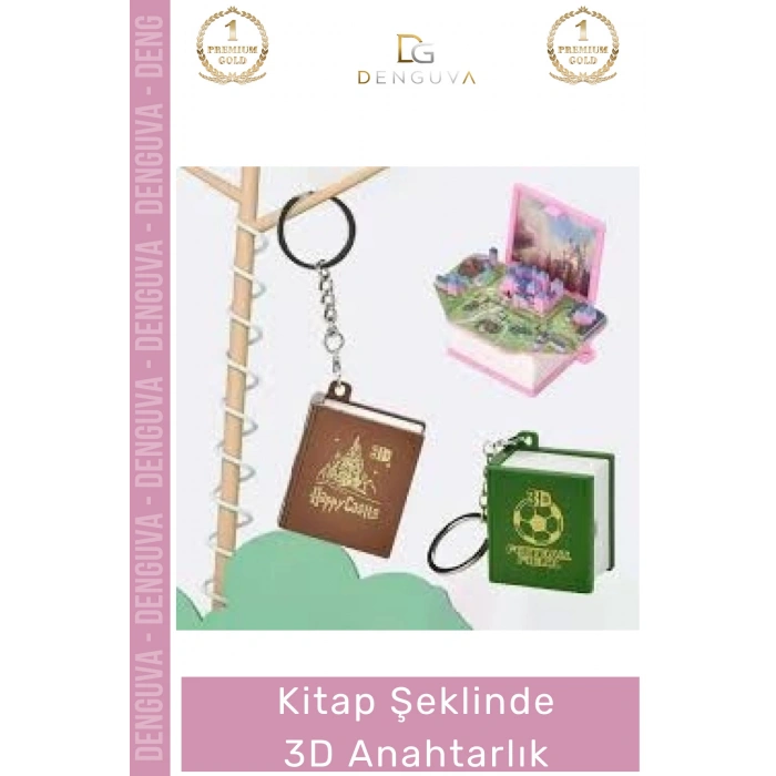 #Anahtarlık Minyatür Hediye Aksesuar Kitap Sever Tasarım Çanta Süsü Kitap Şeklinde 3D Anahtarlık