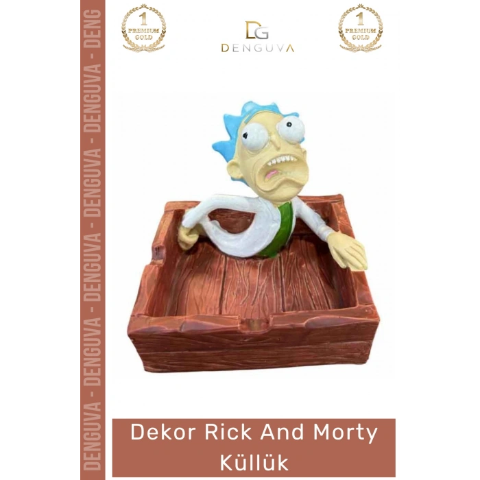 #Küllük Tasarım Dekoratif Karakter Temalı Dayanıklı Koleksiyon Masaüstü Ofis Hediye Rick And Morty Küllük