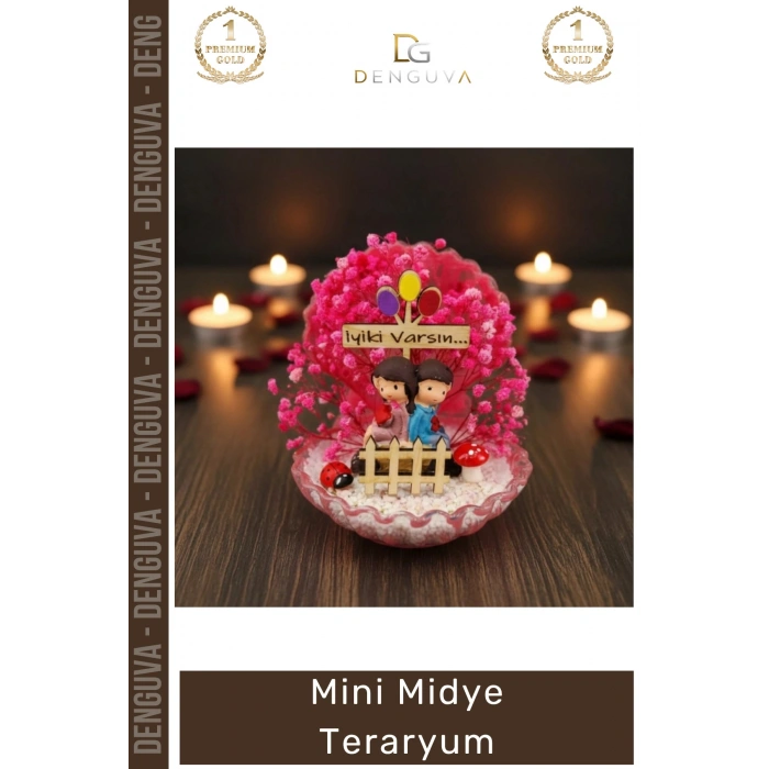 #Hediye Dekoratif Masaüstü Ofis Minyatür Hediye Canlı Renkli Figürlü Estetik Kalıcı Mini Midye Teraryum