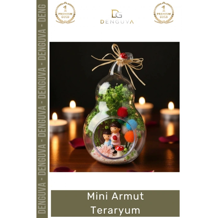 #Hediye Dekoratif Cam Hediyelik Masaüstü Ofis Aksesuarı El Yapımı Şık Modern Mini Armut Teraryum