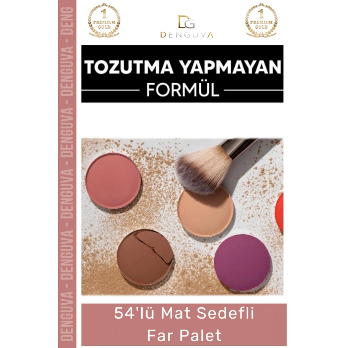 #FarPalet Profesyonel Göz Makyajı Yoğun Pigmentli Tozutmayan Kalıcı 54lü Mat Sedefli Far Palet