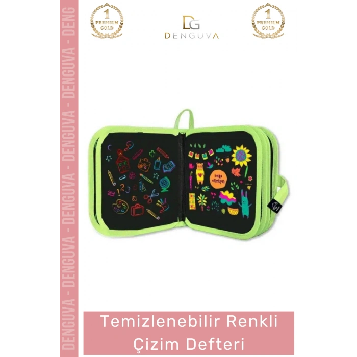 #Defter Çocuk Eğitici Silinebilir Tekrar Kullanılabilir Seti Temizlenebilir Renkli Çizim Defter