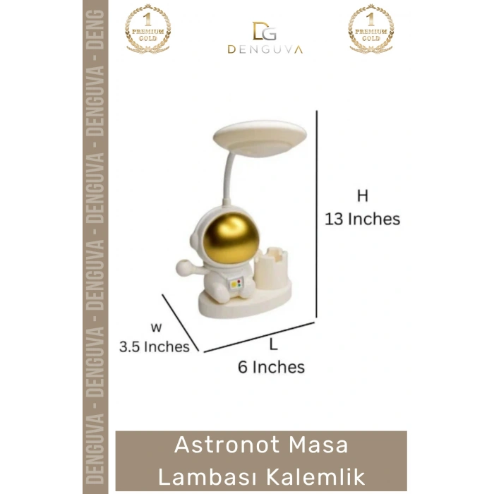 #Kalemlik Dekoratif Çocuk Genç Odası Şık Fonksiyonel Modern Hediyelik Astronot Masa Lambası Kalemlik