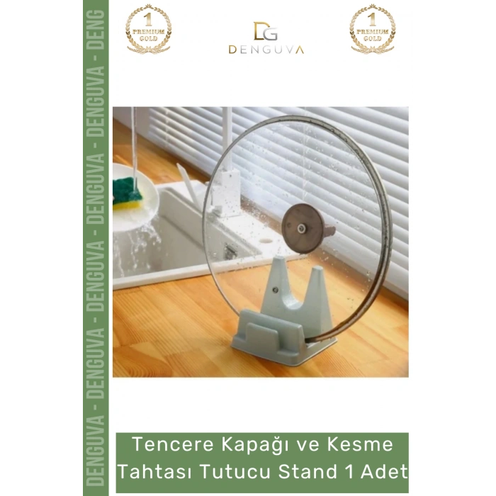 #Stand Tencere Kapağı Düzenleyici Tezgah Üstü Modern Şık Kesme Tahtası Tutucu Mutfak Standı
