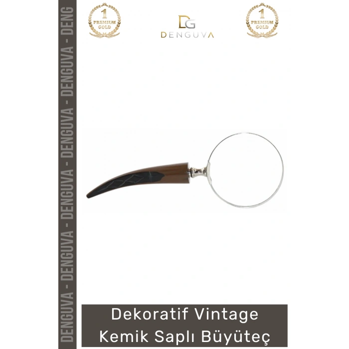 #Büyüteç Vintage Dekoratif Klasik Ofis Hediyelik Antika Şık Lüks Masaüstü Kemik Saplı Büyüteç
