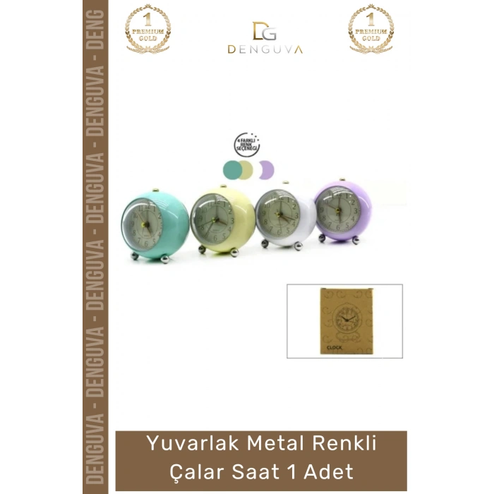 #Saat Modern Tasarım Estetik Minimalist Masa Saati Kaliteli Yuvarlak Metal Renkli Çalar Saat
