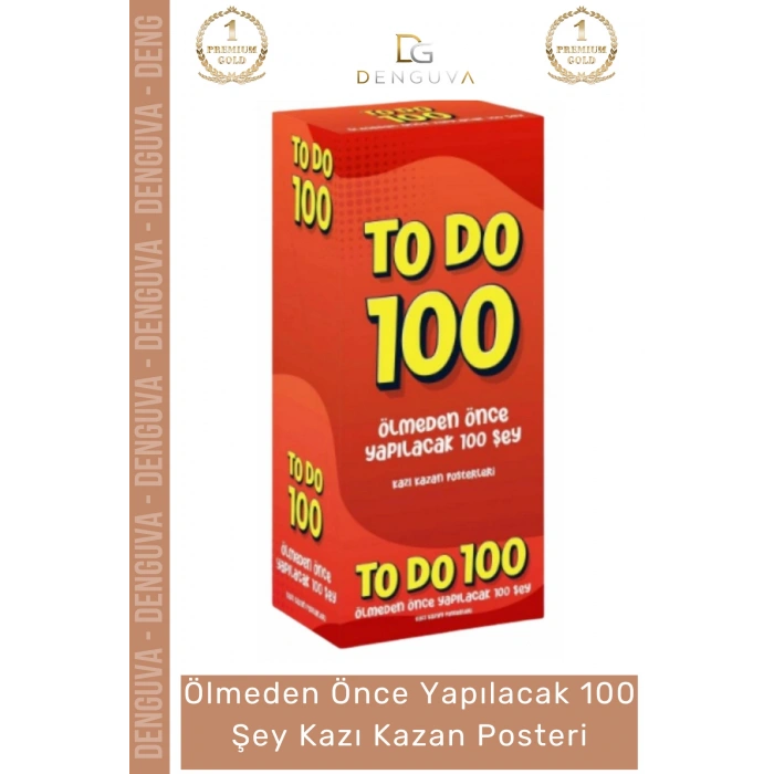 #Poster Hediye Dekoratif Duvar Tablosu Liste Ölmeden Önce Yapılacak 100 Şey Kazı Kazan Posteri