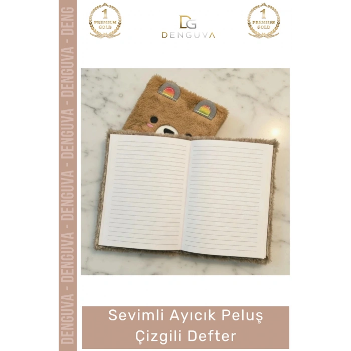 #Defter Hediyelik A5 Boyut Yumuşak Kapak 150 Sayfa Kaliteli Okul Ayıcık Peluş Çizgili Defter
