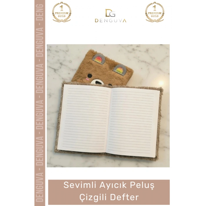 #Defter Hediyelik A5 Boyut Yumuşak Kapak 150 Sayfa Kaliteli Okul Ayıcık Peluş Çizgili Defter