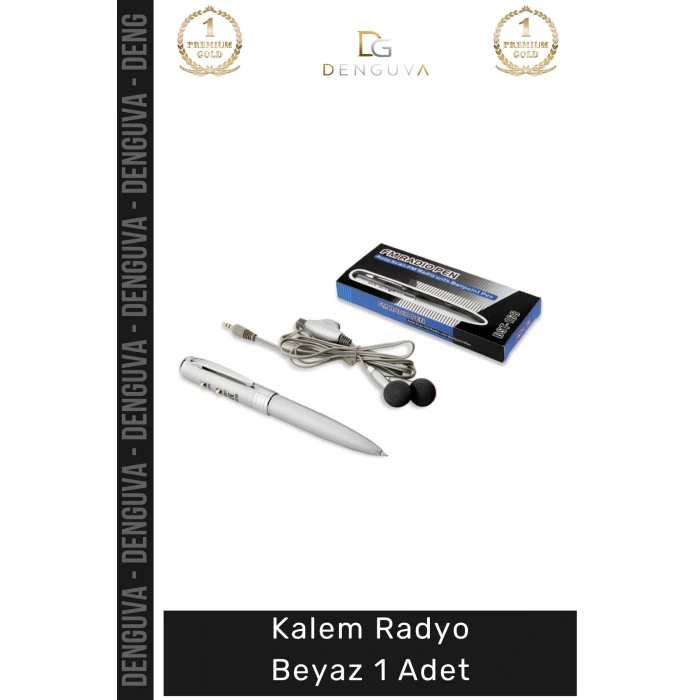 #KalemRadyo Taşınabilir FM Mini Ergonomik Şık Tasarım Portatif Estetik Modern Ses Kalem Radyo Beyaz