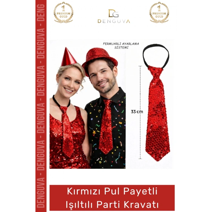 #PartiKravatı Gümüş Pul Payetli Sahne Kostüm Aksesuarı Şık Ayarlanabilir Işıltılı Parti Kravatı 33 cm