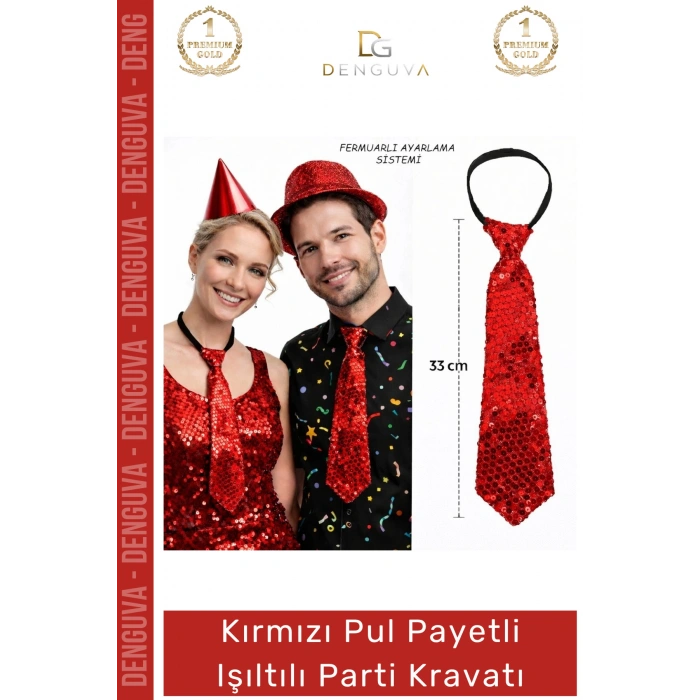 #PartiKravatı Gümüş Pul Payetli Sahne Kostüm Aksesuarı Şık Ayarlanabilir Işıltılı Parti Kravatı 33 cm