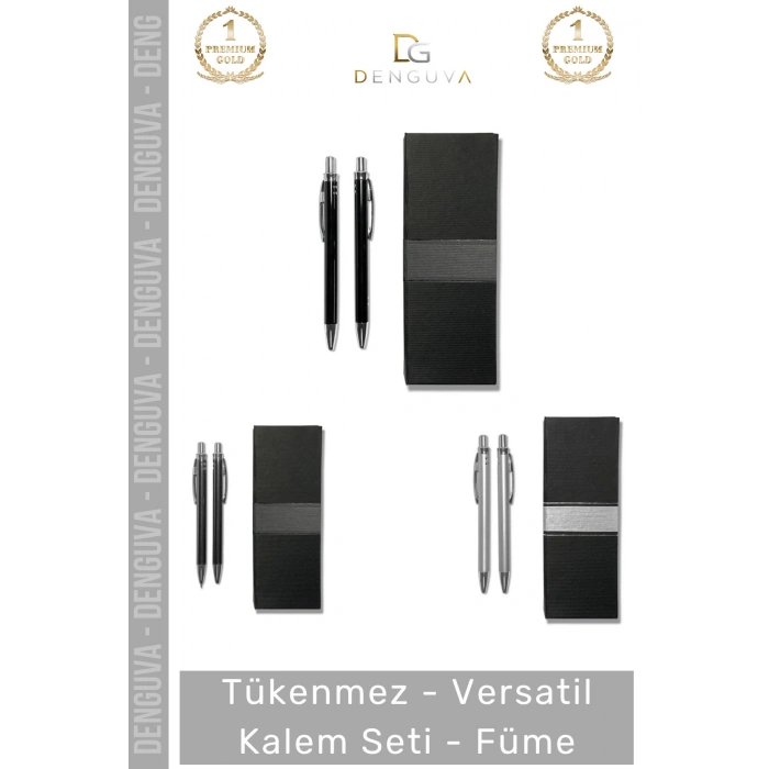 #KalemSeti Metal Gövde Ergonomik Prestijli Hediye Ofis Profesyonel Modern Versatil Kalem Seti Füme