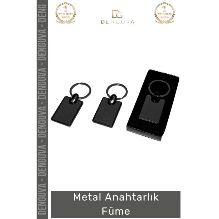 #Anahtarlık Füme Modern Kurumsal Promosyon Lazer Baskı Kaliteli Hediyelik Paslanmaz Metal Anahtarlık