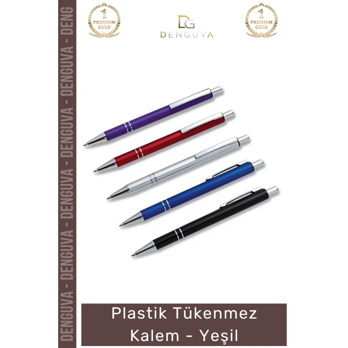 #Kalem Promosyon Logo Baskılı Ergonomik Kaliteli Kurumsal Reklam Plastik Tükenmez Kalem Yeşil