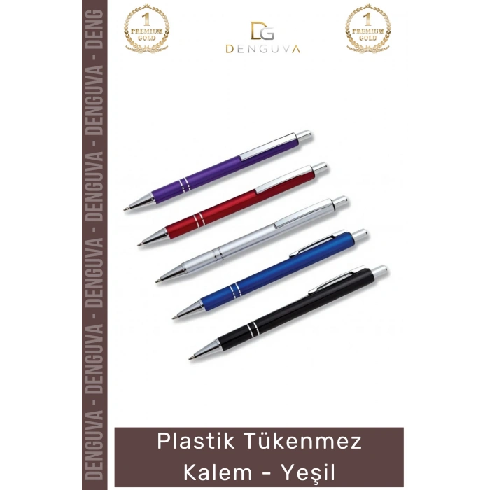 #Kalem Promosyon Logo Baskılı Ergonomik Kaliteli Kurumsal Reklam Plastik Tükenmez Kalem Yeşil