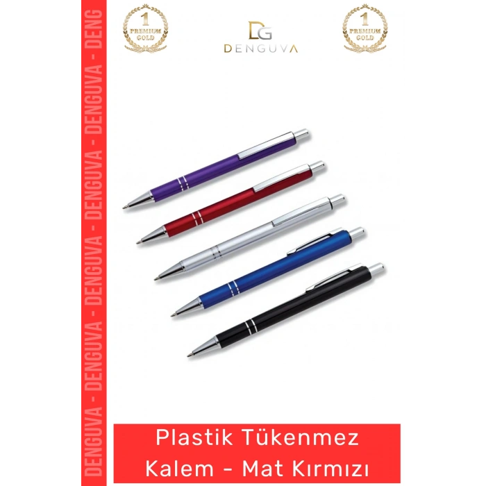 #Kalem Promosyon Logo Baskılı Kurumsal Ergonomik Kaliteli Plastik Tükenmez Kalem Mat Kırmızı