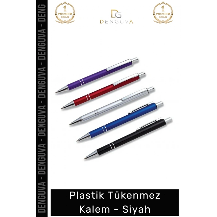 #Kalem Promosyon Kurumsal Logo Baskılı Kaliteli Ekonomik Ergonomik Şık Plastik Tükenmez Kalem Siyah