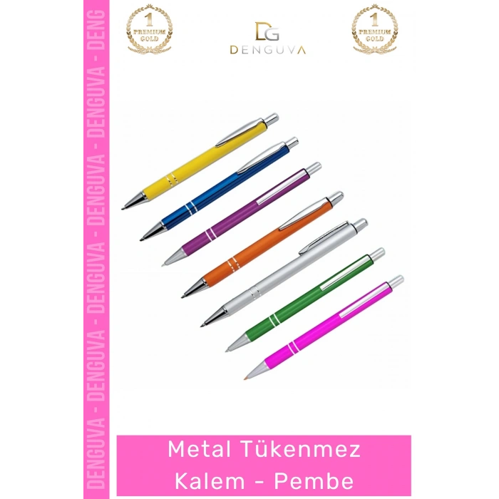 #Kalem Kurumsal Hediye Promosyon Lüks Ergonomik Ofis Prestij Tasarım Metal Tükenmez Kalem Pembe
