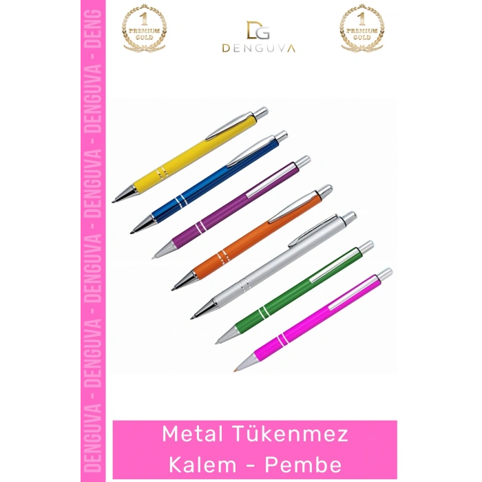 #Kalem Kurumsal Hediye Promosyon Lüks Ergonomik Ofis Prestij Tasarım Metal Tükenmez Kalem Pembe