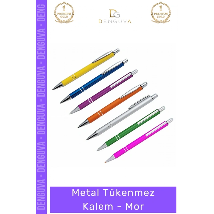 #Kalem Kurumsal Promosyon Lüks Hediye Ergonomik Paslanmaz Şık Tasarım Metal Tükenmez Kalem Mor