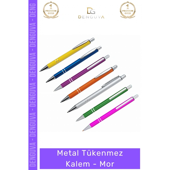 #Kalem Kurumsal Promosyon Lüks Hediye Ergonomik Paslanmaz Şık Tasarım Metal Tükenmez Kalem Mor