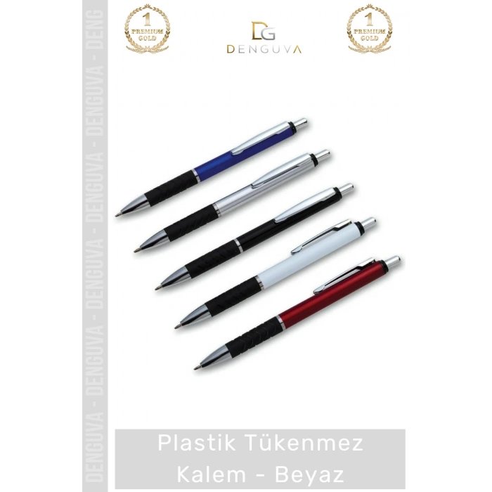 #Kalem Promosyon Logo Baskılı Kurumsal Ergonomik Dayanıklı Şık Plastik Tükenmez Kalem Beyaz