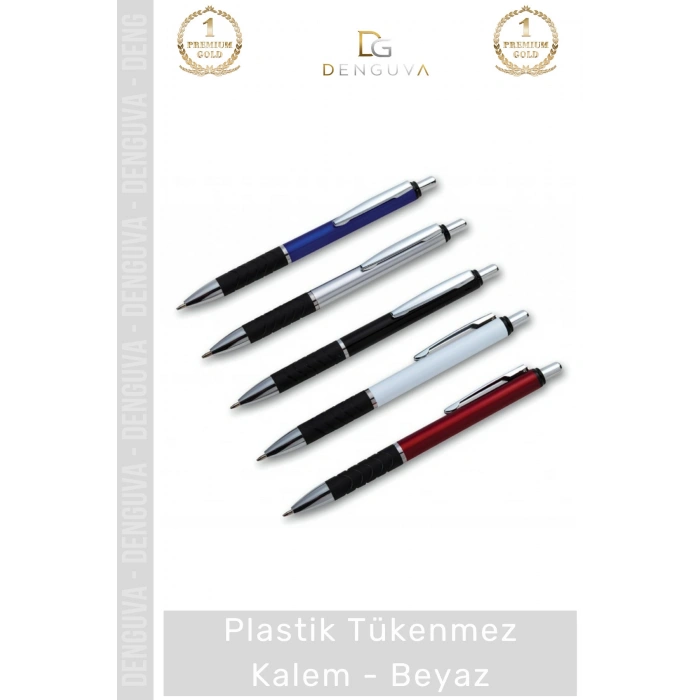 #Kalem Promosyon Logo Baskılı Kurumsal Ergonomik Dayanıklı Şık Plastik Tükenmez Kalem Beyaz