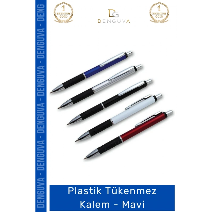 #Kalem Promosyon Kurumsal Logo Baskılı Ergonomik Kaliteli Şık Ofis Plastik Tükenmez Kalem Mavi