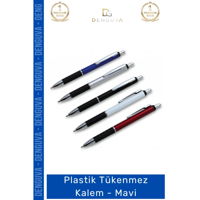 #Kalem Promosyon Kurumsal Logo Baskılı Ergonomik Kaliteli Şık Ofis Plastik Tükenmez Kalem Mavi