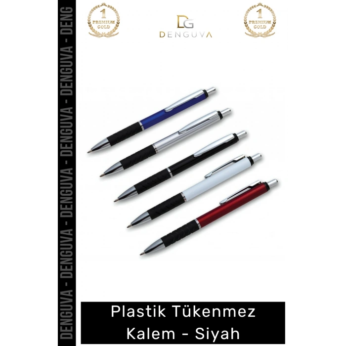 #Kalem Promosyon Kurumsal Logolu Ergonomik Basmalı Kaliteli Plastik Tükenmez Kalem Siyah