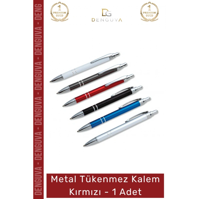 #Kalem Kurumsal Hediye Şık Dayanıklı Ergonomik Ofis Prestijli Lüks Metal Tükenmez Kalem Kırmızı