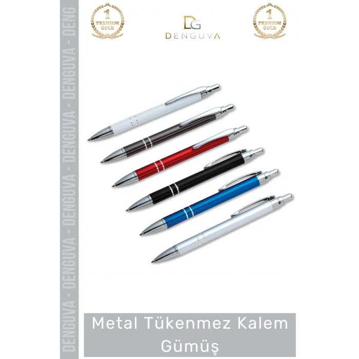 #Kalem Şık Dayanıklı Ergonomik Prestijli Kurumsal Ofis Hediyesi Lüks Metal Tükenmez Kalem Gümüş