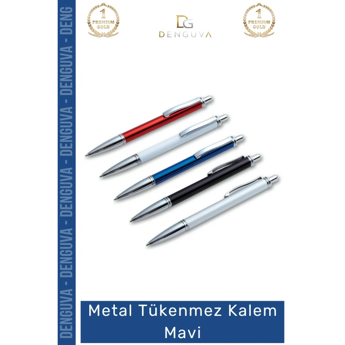 #Kalem Kurumsal Logo Baskılı Lazer Kazıma Uyumlu Şık Promosyon Ofis Metal Tükenmez Kalem Mavi