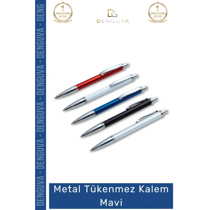 #Kalem Kurumsal Logo Baskılı Lazer Kazıma Uyumlu Şık Promosyon Ofis Metal Tükenmez Kalem Mavi