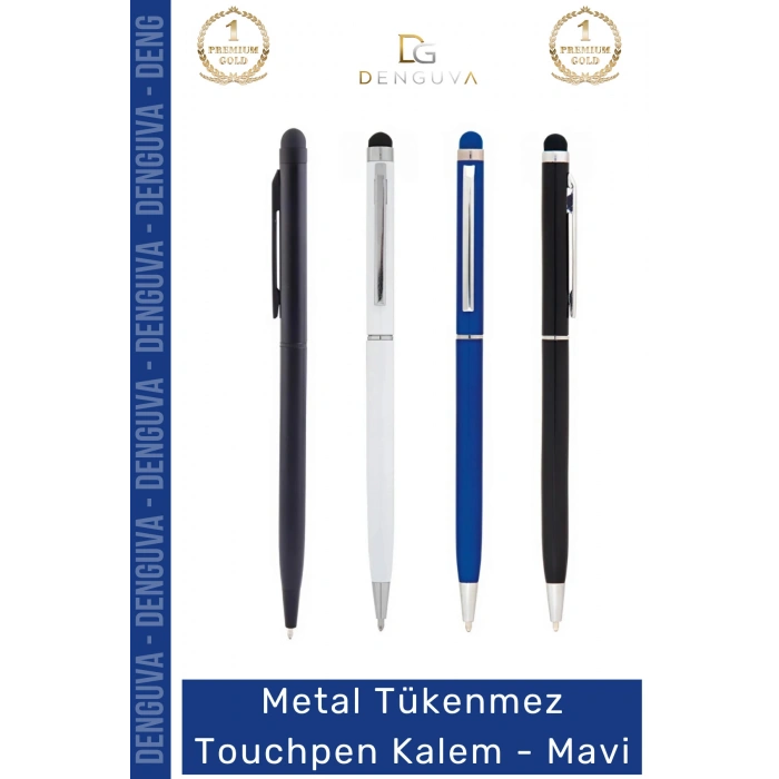 #Kalem Modern Kaliteli Metal Gövde Şık Kurumsal Hediye Ergonomik Tükenmez Touchpen Kalem Mavi