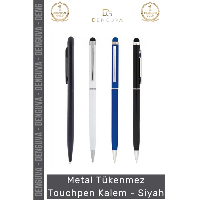 #Kalem Profesyonel Metal Gövde Şık Lüks Kaliteli Dokunmatik Ekranlar Tükenmez Touchpen Kalem Siyah