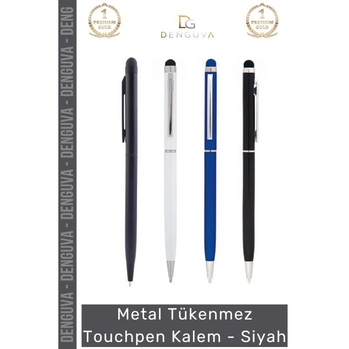#Kalem Profesyonel Metal Gövde Şık Lüks Kaliteli Dokunmatik Ekranlar Tükenmez Touchpen Kalem Siyah