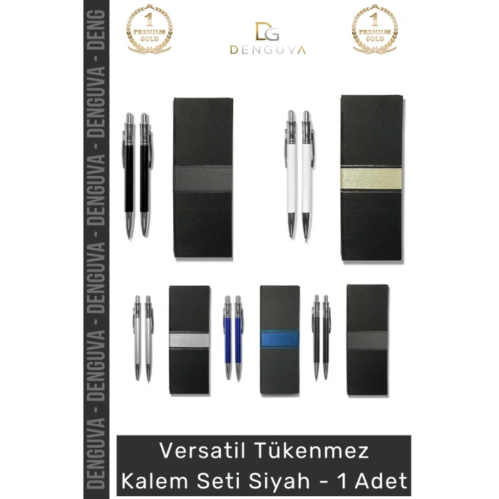 #KalemSeti Mat Prestijli Ofis Şıklığı Profesyonel Yazım Takımı Tükenmez Kalem Seti Siyah 1 Adet